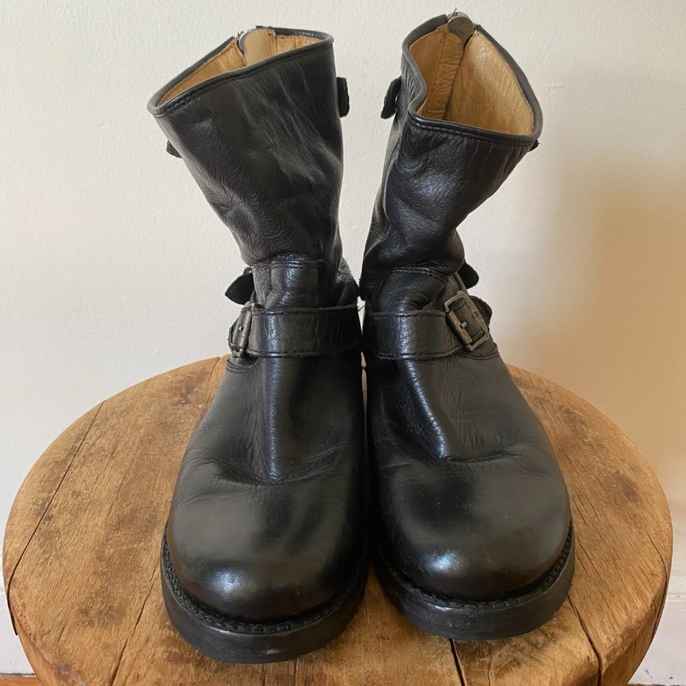 Frye Women's Size 10 Black Buckle Boots Zipper